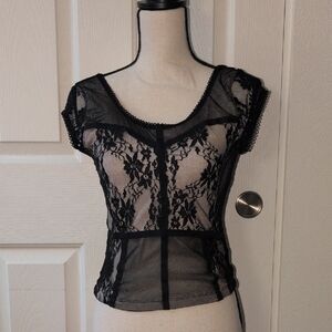 H&M Black Lace Top